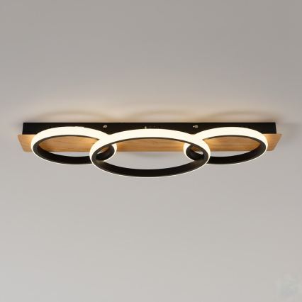 Plafoniera LED ROWENA LED/18W/230V nera/marrone