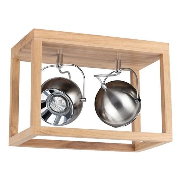 Plafoniera LED ROY 2xGU10/5W/230V rovere opaco