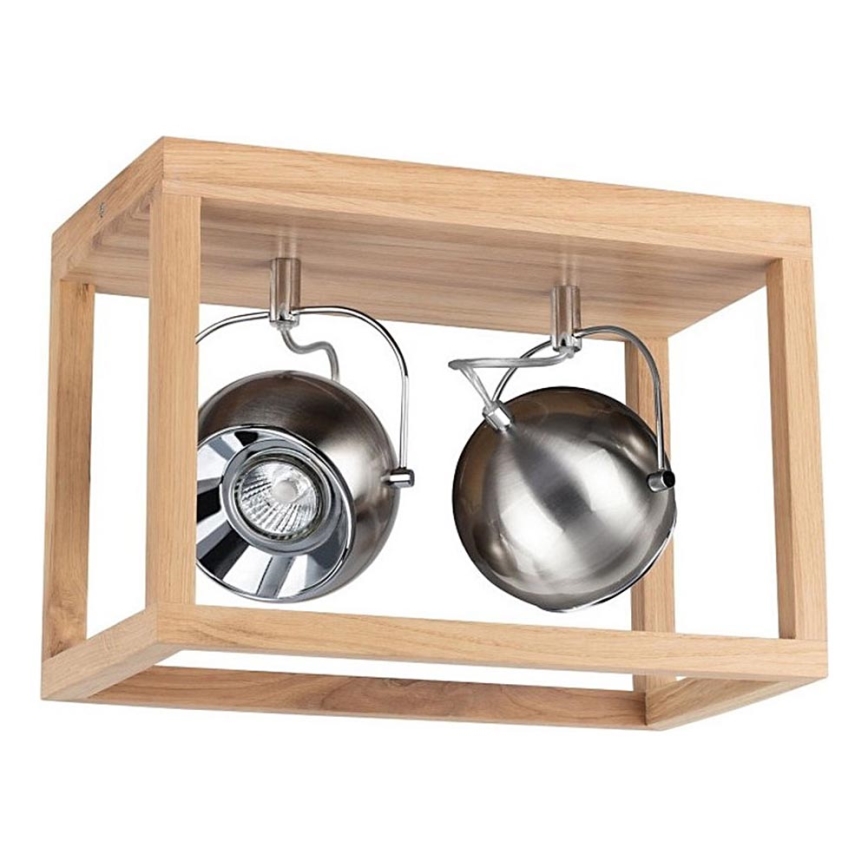 Plafoniera LED ROY 2xGU10/5W/230V rovere opaco