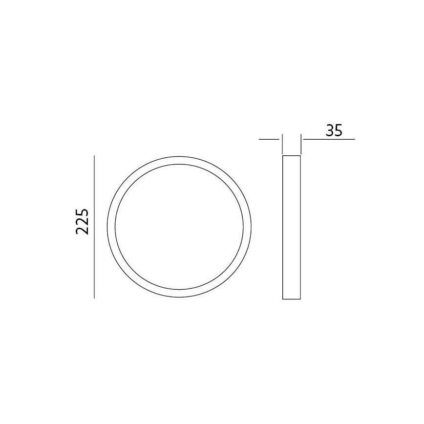 Plafoniera LED SIGARO CIRCLE LED/24W/230V 4000K IP40