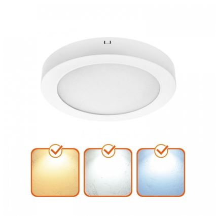 Plafoniera LED SIGARO LED/24W/230V 3000/4000/6500K Ø 22 cm bianca