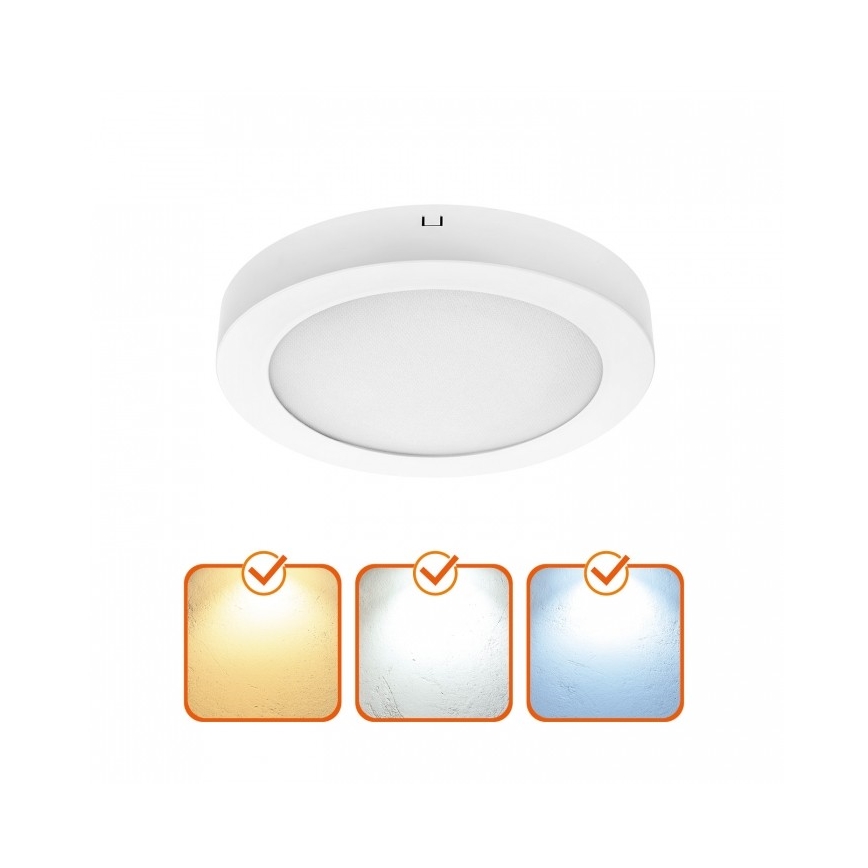Plafoniera LED SIGARO LED/24W/230V 3000/4000/6500K Ø 22 cm bianca