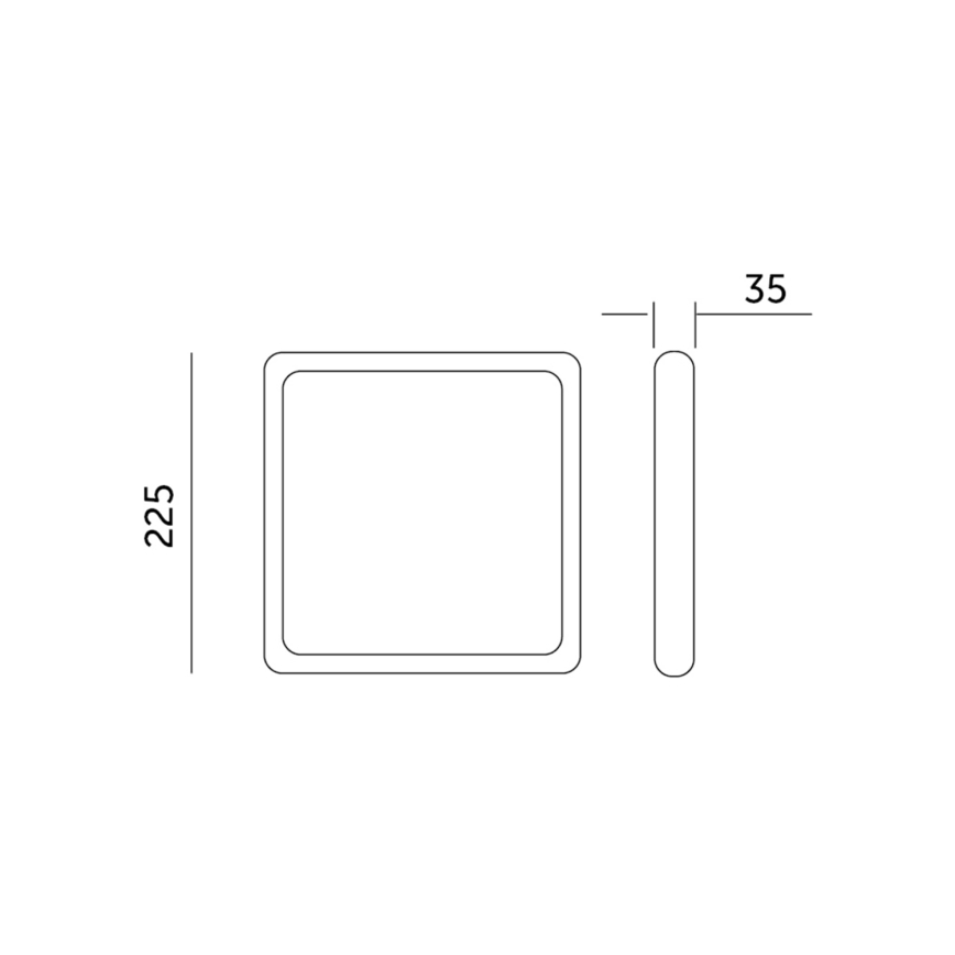 Plafoniera LED SIGARO SQUARE LED/24W/230V 4000K IP40