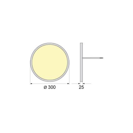 Plafoniera LED SIMEN 24W/230V 4000K IP40, diametro 30 cm, bianca, UGR19
