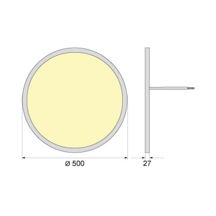 Plafoniera LED SIMEN LED/40W/230V 4000K IP40 Ø 50 cm bianca UGR19