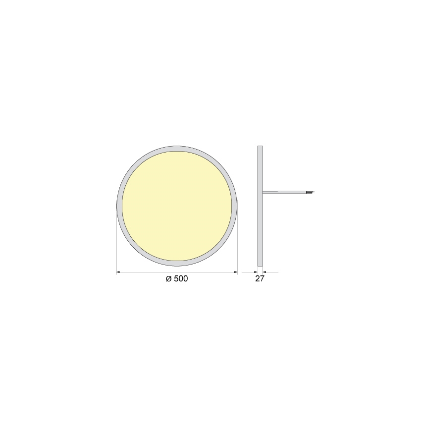 Plafoniera LED SIMEN LED/40W/230V 4000K IP40 Ø 50 cm bianca UGR19