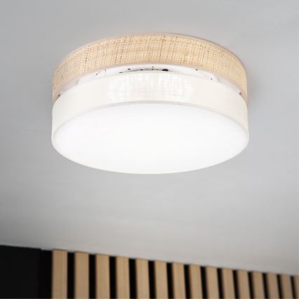 Plafoniera LED SIRJA BOHO LED/36W/230V 4000K diam. 45 cm beige/crema