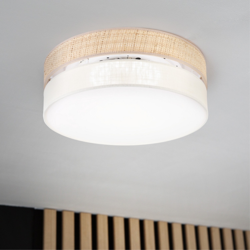 Plafoniera LED SIRJA BOHO LED/36W/230V 4000K diam. 45 cm beige/crema