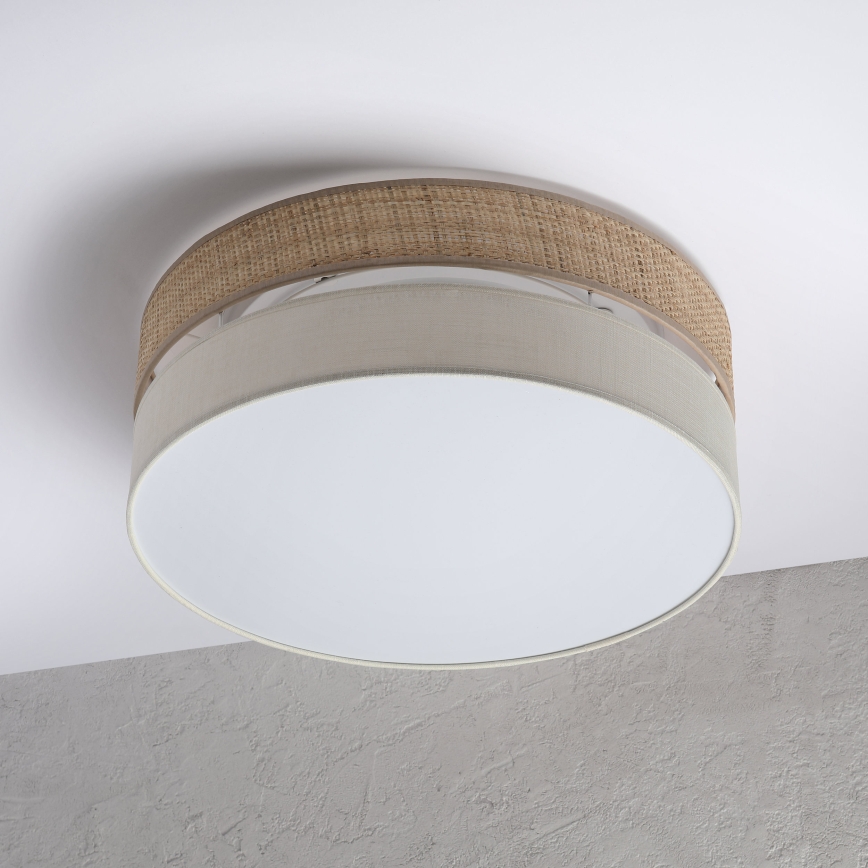 Plafoniera LED SIRJA BOHO LED/36W/230V 4000K diam. 45 cm beige/crema