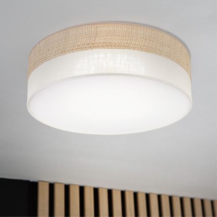 Plafoniera LED SIRJA BOHO LED/36W/230V 4000K Ø 45 cm beige/crema