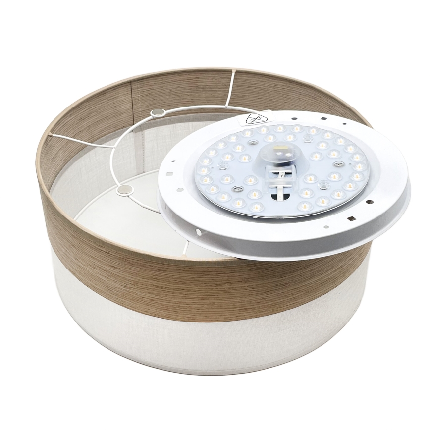 Plafoniera LED SIRJA WOOD LED/20W/230V diametro 35 cm bianco/quercia