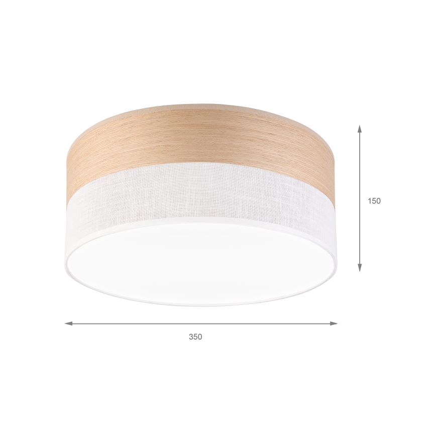 Plafoniera LED SIRJA WOOD LED/20W/230V diametro 35 cm bianco/quercia