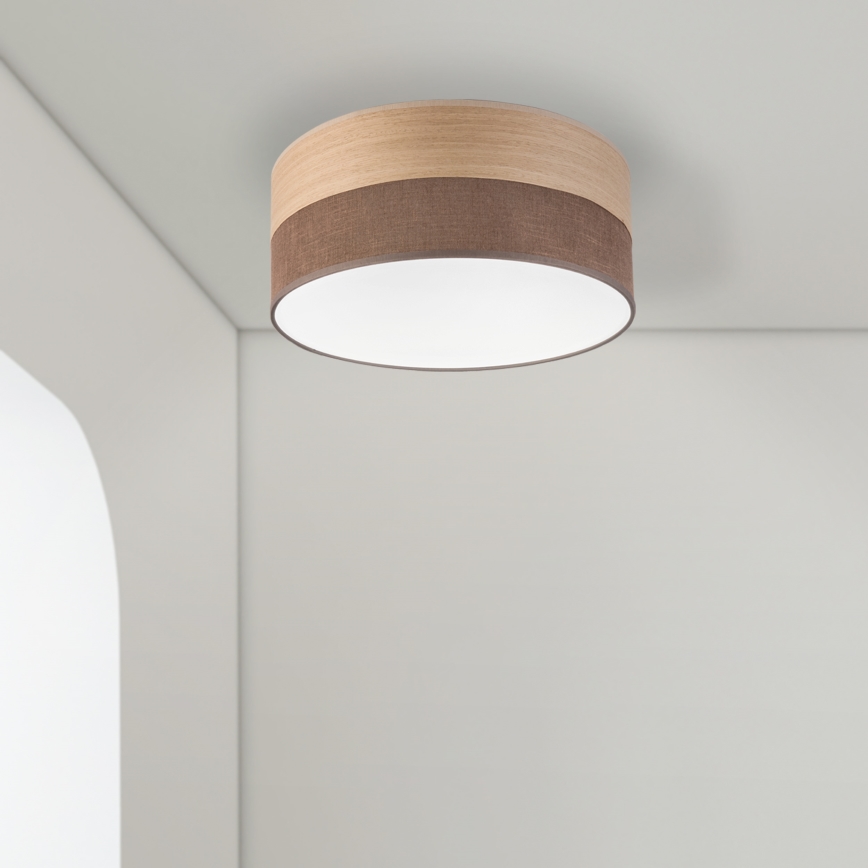 Plafoniera LED SIRJA WOOD LED/20W/230V diametro 35 cm marrone/quercia