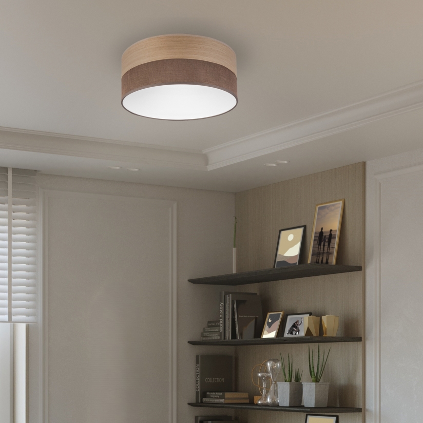 Plafoniera LED SIRJA WOOD LED/20W/230V diametro 35 cm marrone/quercia