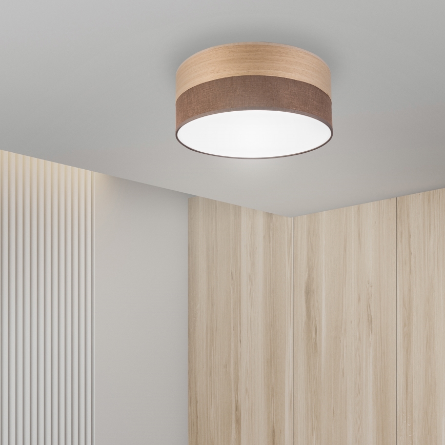 Plafoniera LED SIRJA WOOD LED/20W/230V diametro 35 cm marrone/quercia
