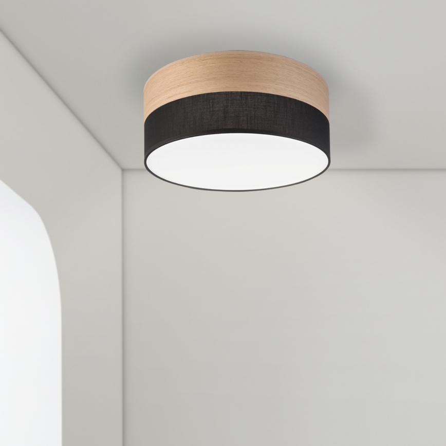 Plafoniera LED SIRJA WOOD LED/20W/230V diametro 35 cm nero/quercia
