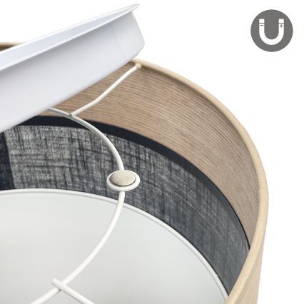 Plafoniera LED SIRJA WOOD LED/20W/230V diametro 35 cm nero/quercia