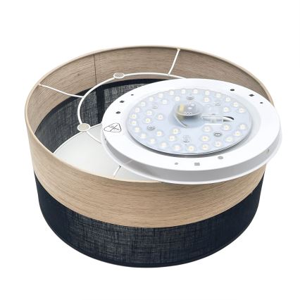 Plafoniera LED SIRJA WOOD LED/20W/230V diametro 35 cm nero/quercia