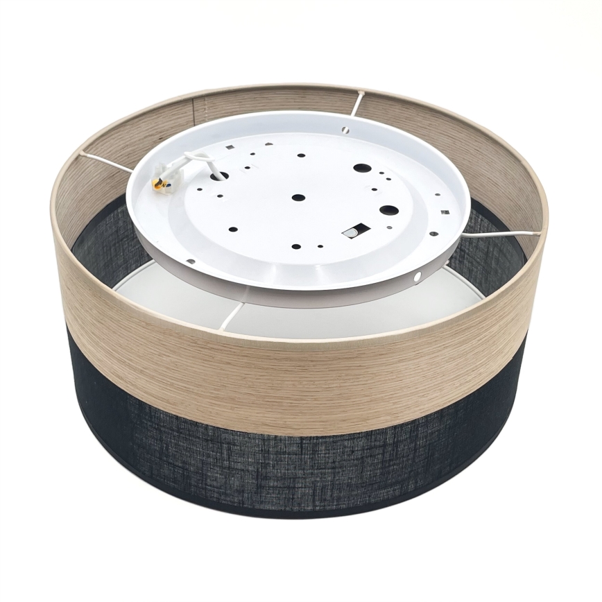 Plafoniera LED SIRJA WOOD LED/20W/230V diametro 35 cm nero/quercia