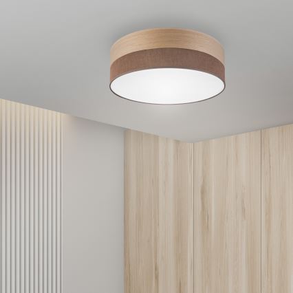 Plafoniera LED SIRJA WOOD LED/36W/230V diametro 45 cm marrone/quercia