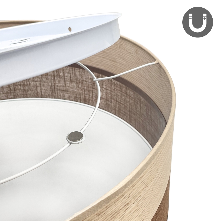 Plafoniera LED SIRJA WOOD LED/36W/230V diametro 45 cm marrone/quercia