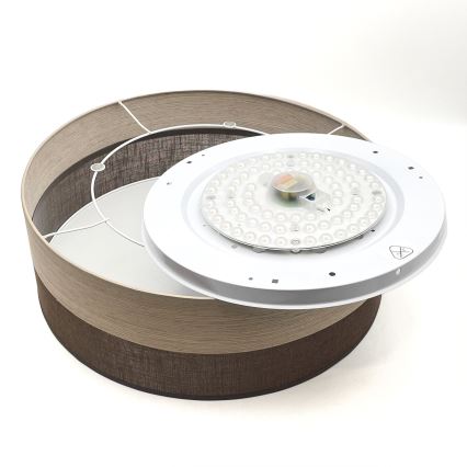 Plafoniera LED SIRJA WOOD LED/36W/230V diametro 45 cm marrone/quercia