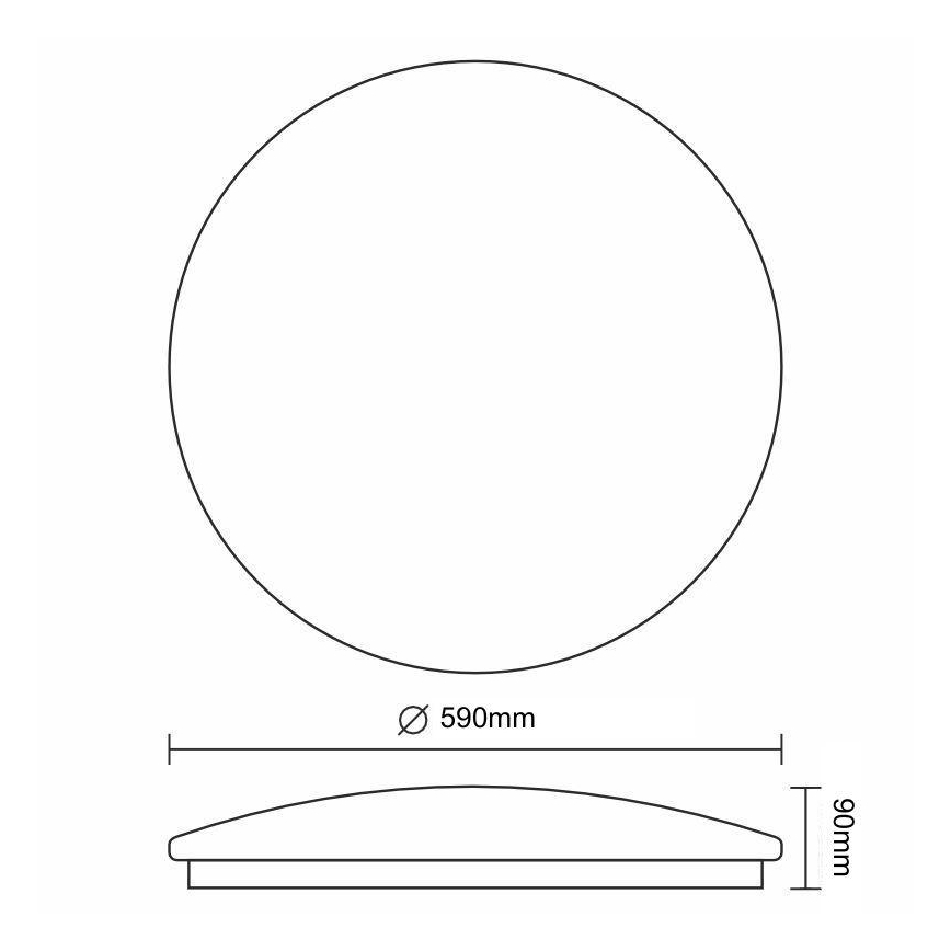 Plafoniera LED dimmerabile STAR LED/60W/230V 3000-6500K + telecomando