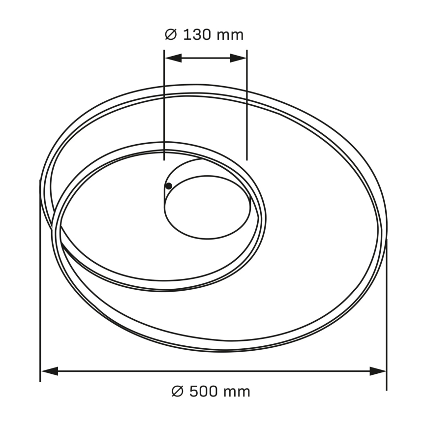 Plafoniera LED ZEFIRA LED/40W/230V 4000K diametro 50 cm antracite
