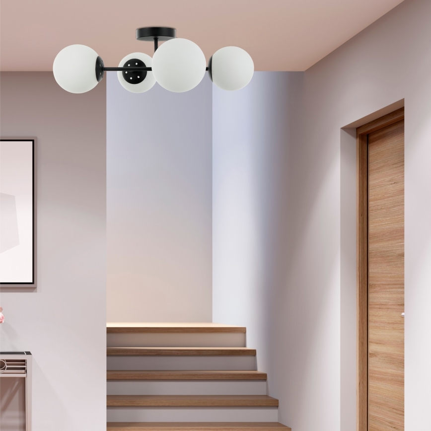 Plafoniera MADDIE 4xE14/5W/230V nero