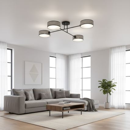 Plafoniera MAGA 4xE14/10W/230V grigia