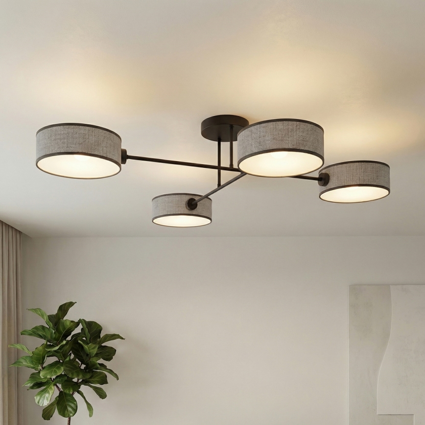 Plafoniera MAGA 4xE14/10W/230V grigia