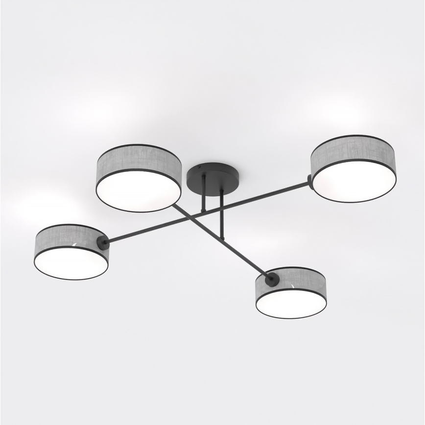 Plafoniera MAGA 4xE14/10W/230V grigia