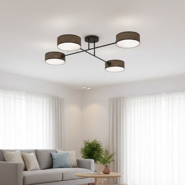 Plafoniera MAGA 4xE14/10W/230V marrone