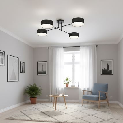 Plafoniera MAGA 4xE14/10W/230V nero