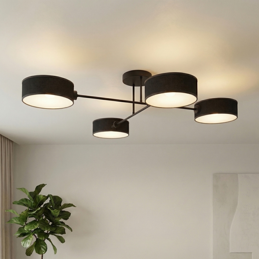 Plafoniera MAGA 4xE14/10W/230V nero
