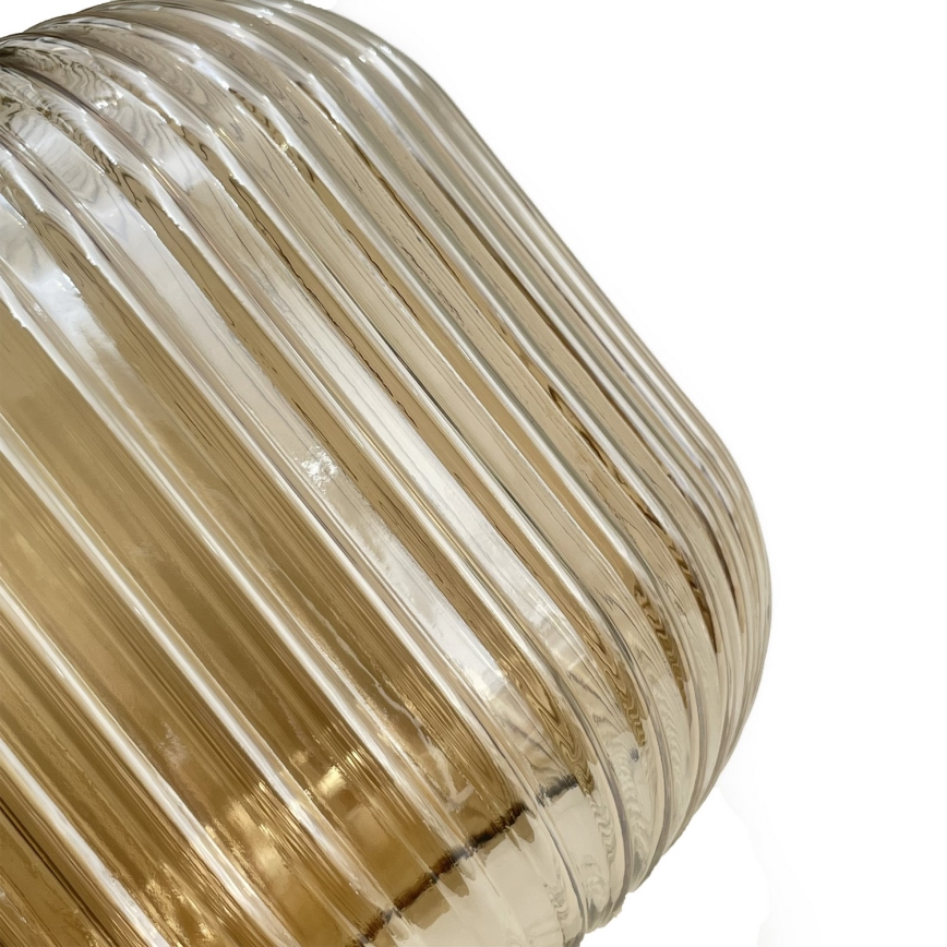 Plafoniera MILOU WOOD 1xE27/15W/230V rovere/beige fumato Ø 20 cm
