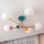 Plafoniera MOON 6xE27/15W/230V turchese/giallo/rosso