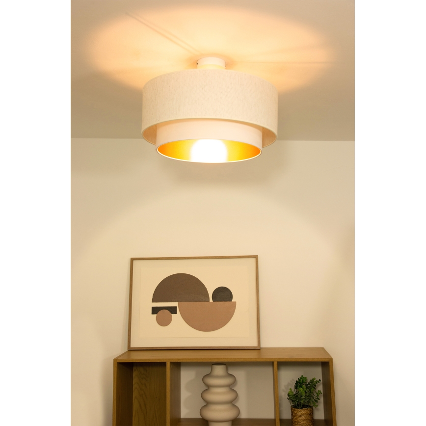 Plafoniera NATIA 1xE27/60W/230V Ø 45 cm bianca