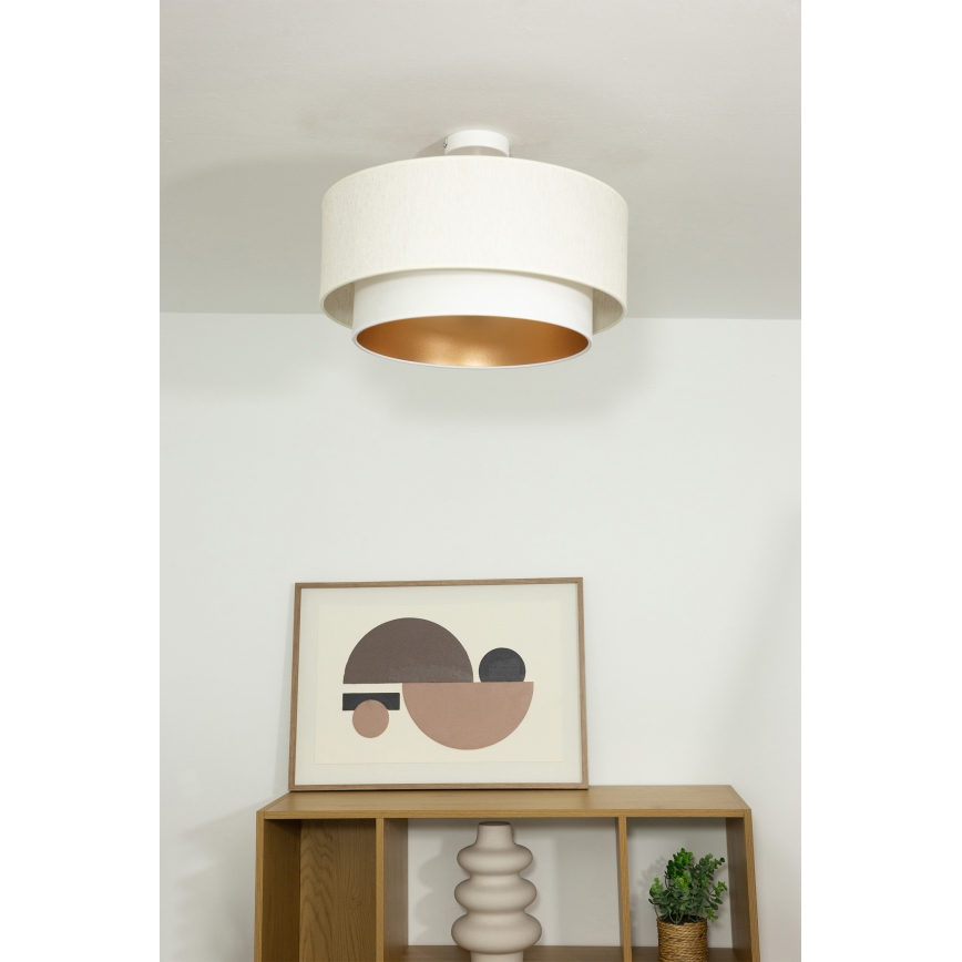 Plafoniera NATIA 1xE27/60W/230V Ø 45 cm bianca