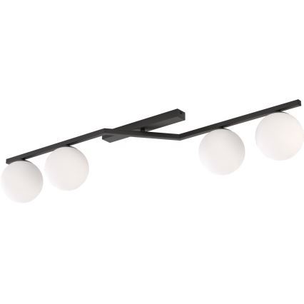 Plafoniera NATON 4xE14/10W/230V nero/bianco