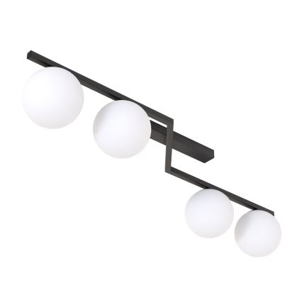 Plafoniera NATON 4xE14/10W/230V nero/bianco