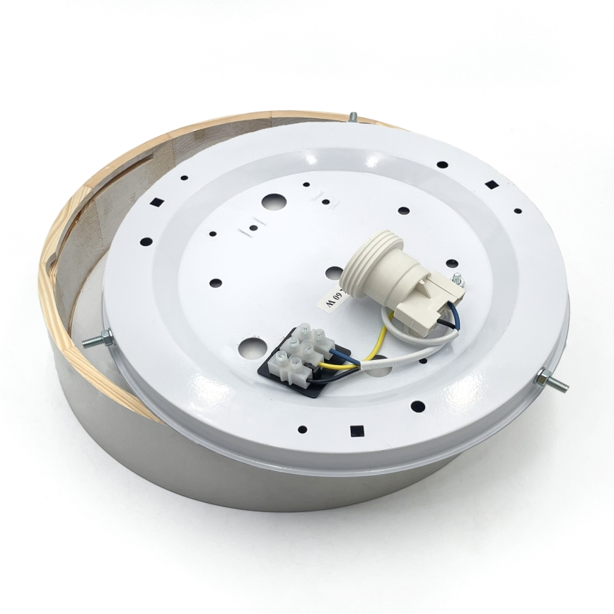 Plafoniera NATURAL 1xE27/15W/230V diam. 27,5 cm pino/bianco