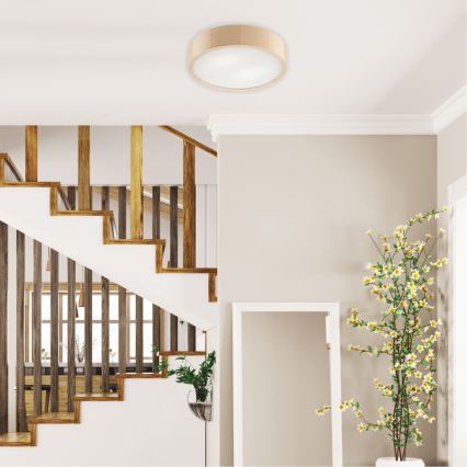 Plafoniera NATURAL 2xE27/60W/230V ø 37 cm pino - FSC certificato