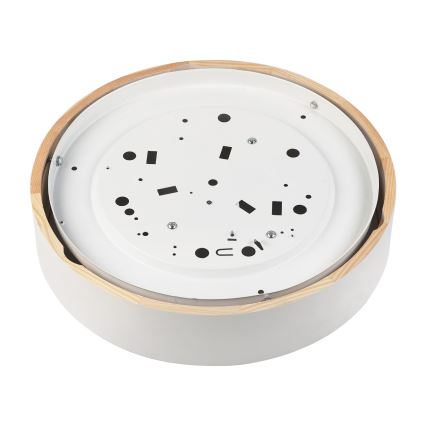 Plafoniera NATURAL 3xE27/15W/230V Ø 37,5 cm pino/bianco