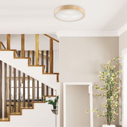Plafoniera NATURAL 3xE27/60W/230V ø 47 cm pino - FSC certificato