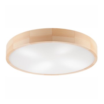 Plafoniera NATURAL 4xE27/60W/230V ø 57 cm pino