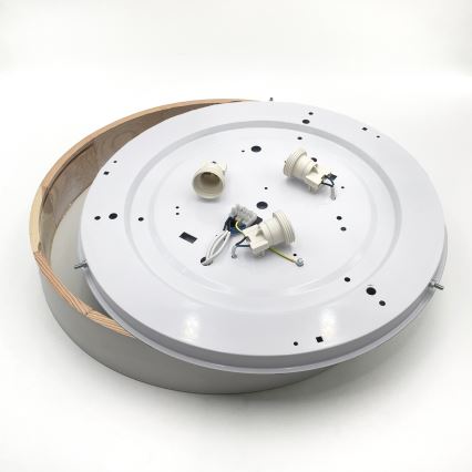 Plafoniera NATURAL 5xE27/15W/230V Ø 47,5 cm pino/bianco