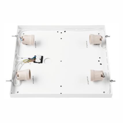 Plafoniera NATURAL SQUARE 4xE27/15W/230V 39x39 cm pino/bianco