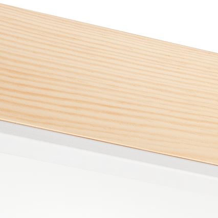 Plafoniera NATURAL SQUARE 4xE27/15W/230V 39x39 cm pino/bianco