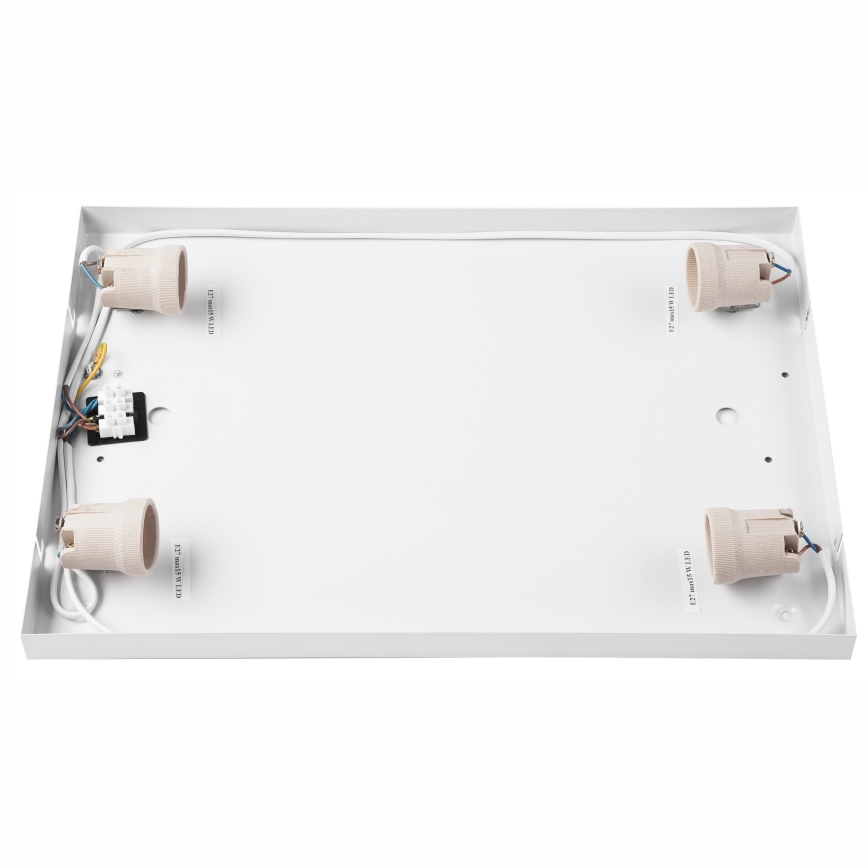 Plafoniera NATURAL SQUARE 4xE27/15W/230V 45x45 cm pino